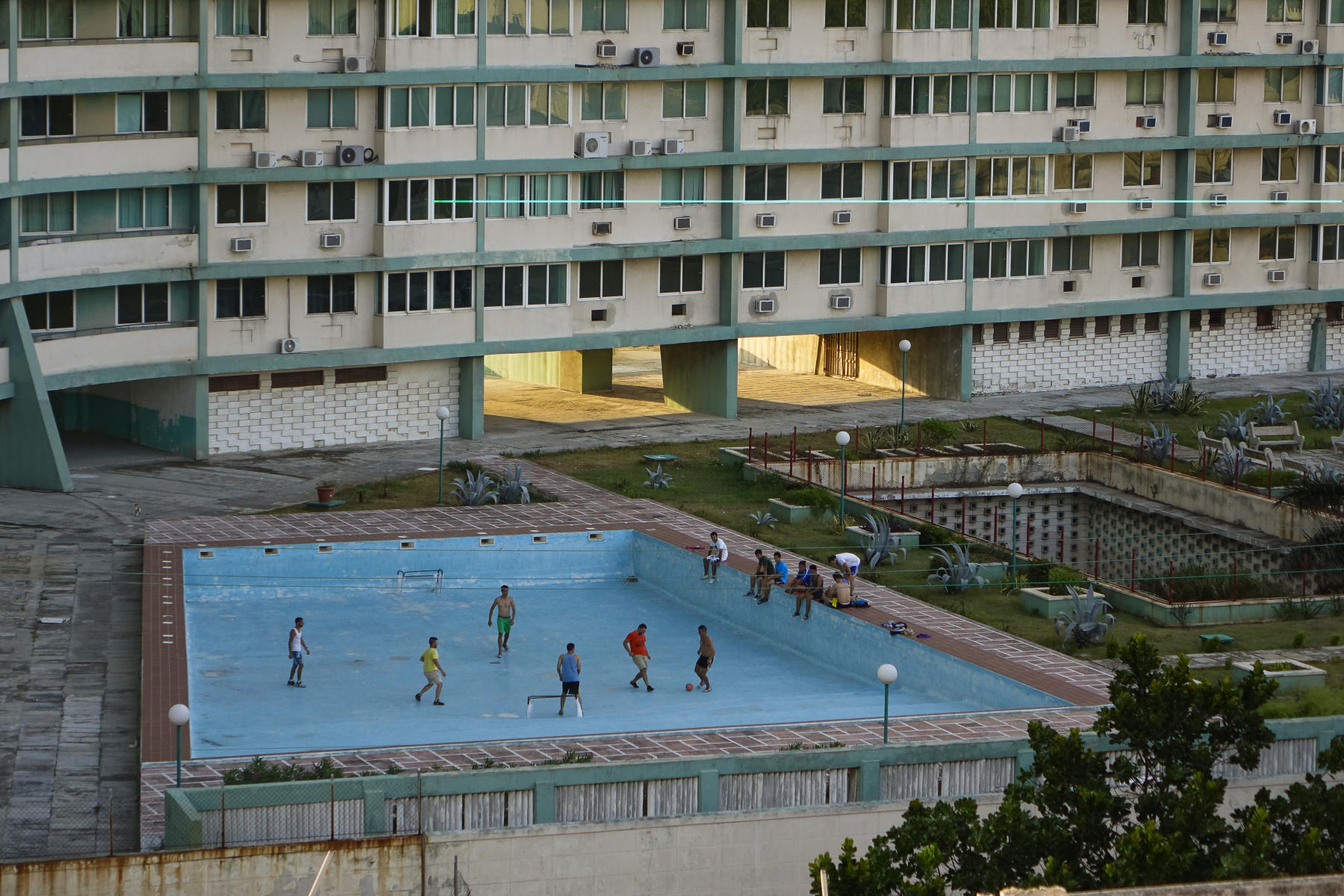 Drained Pool Soccer, Havana, Cuba.