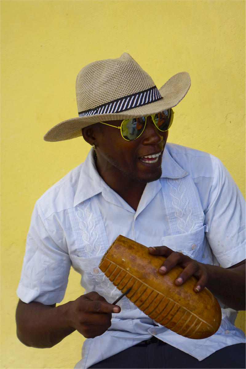 Sidewalk Percussionist, Havana Cuba.